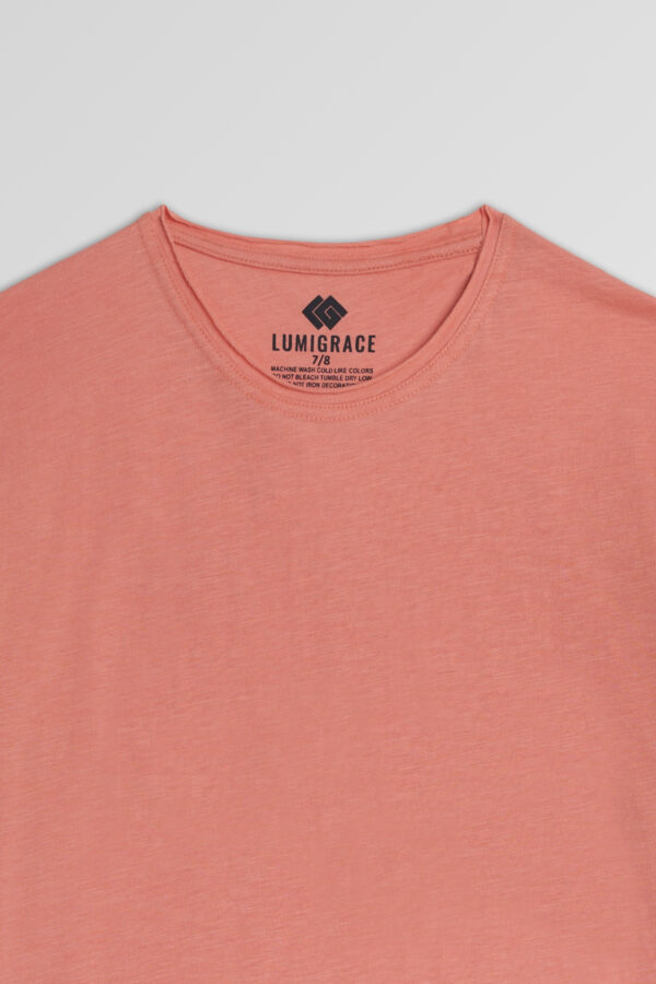 Cotton T-shirt Coral - Image 2