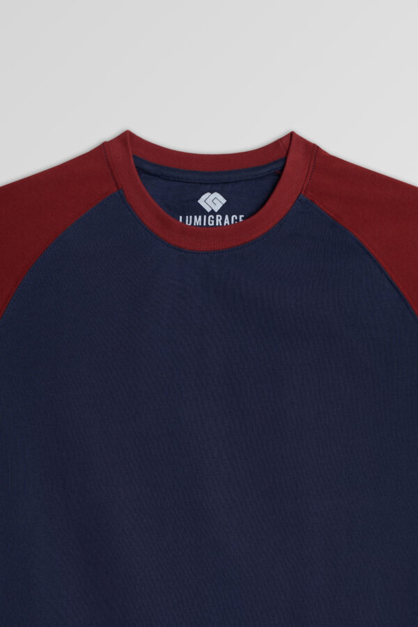 Cotton T-shirt Blue & red - Image 2