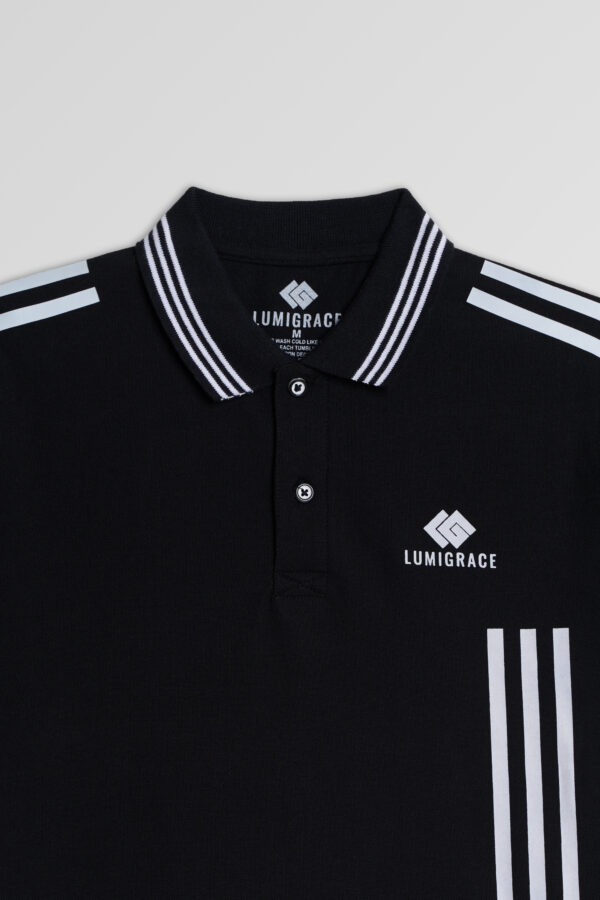 Cotton T-shirt Black & white - Image 2