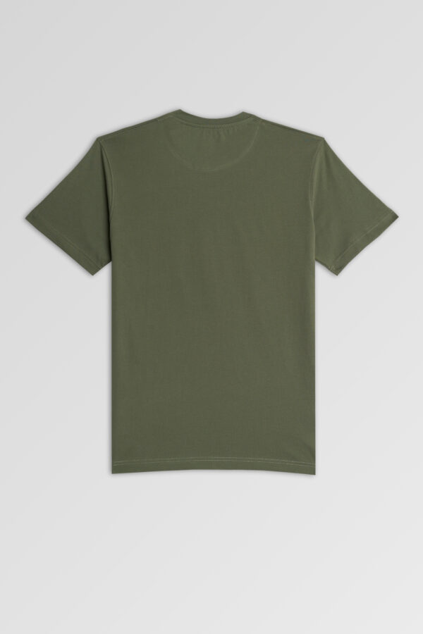 Cotton T-shirt dark olive green - Image 3