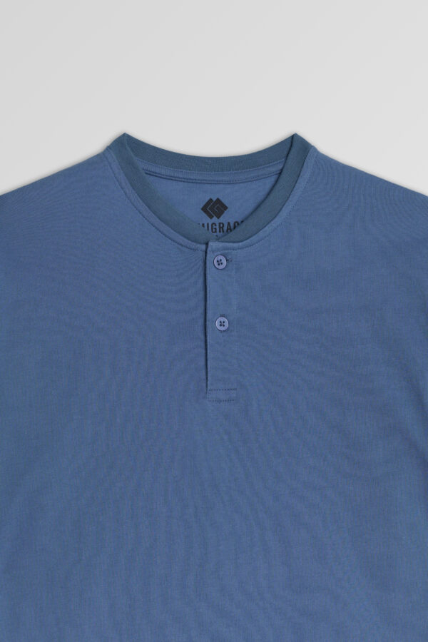 Cotton T-shirt sky blue - Image 2