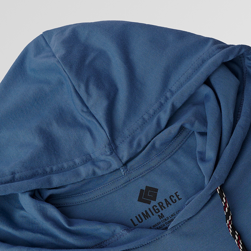 Men Hoodie Blue - Image 4