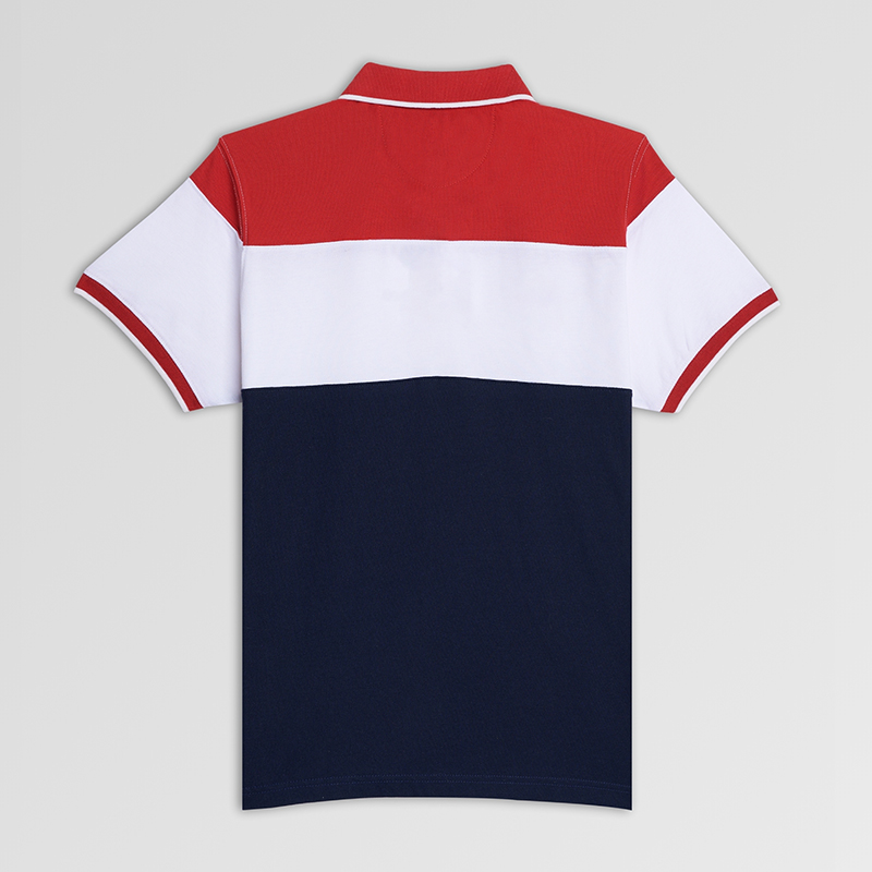 Men Polo Shirt H/S White check - Image 3