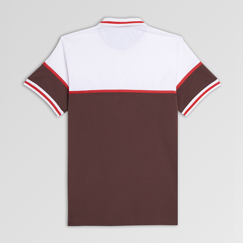 Men Polo Shirt Simple Dark Brown - Image 3