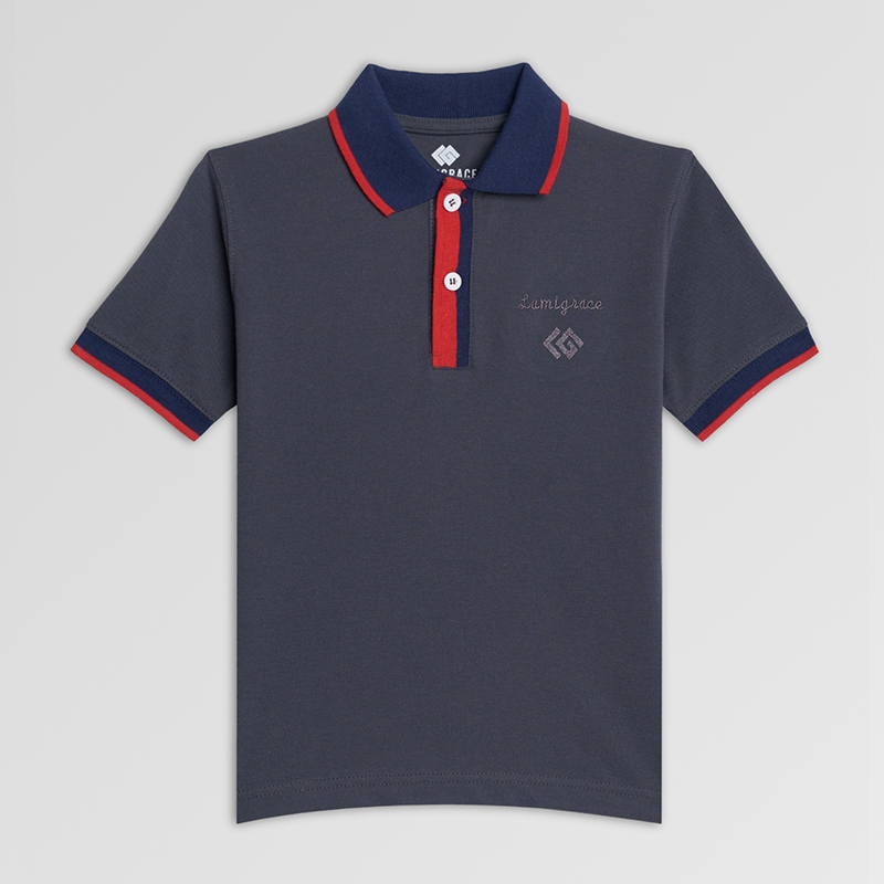 Men Polo Shirt Simple GRY