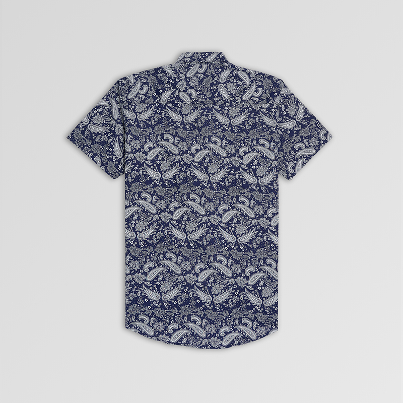 Men Check Casual Shirt H/S Blue Check - Image 2