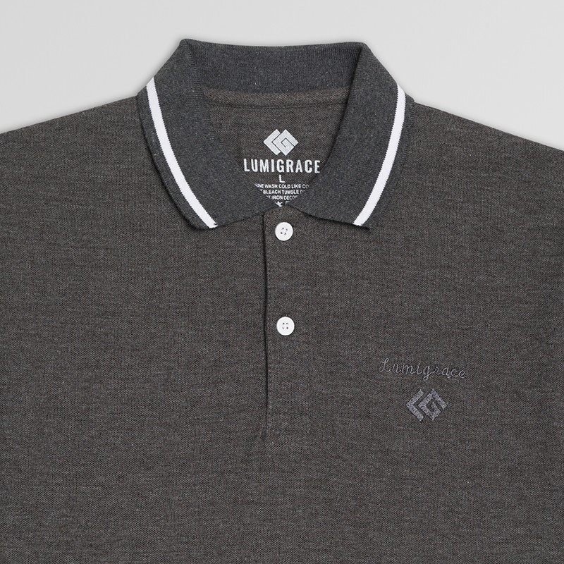 Men Polo Shirt Simple Brown - Image 3